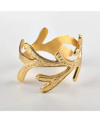 Saro Lifestyle Vine Design Napkin Ring Ring, Set of 4