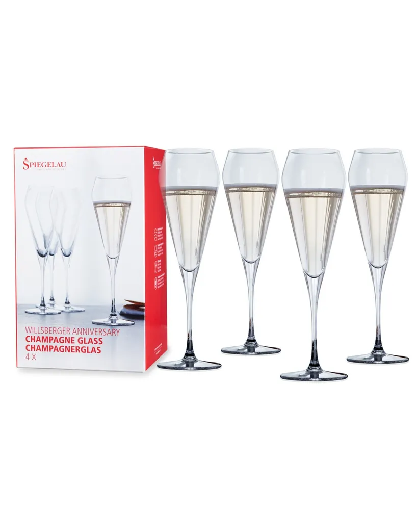 Spiegelau Willsberger Champagne Wine Glasses, Set of 4, 8.5 Oz