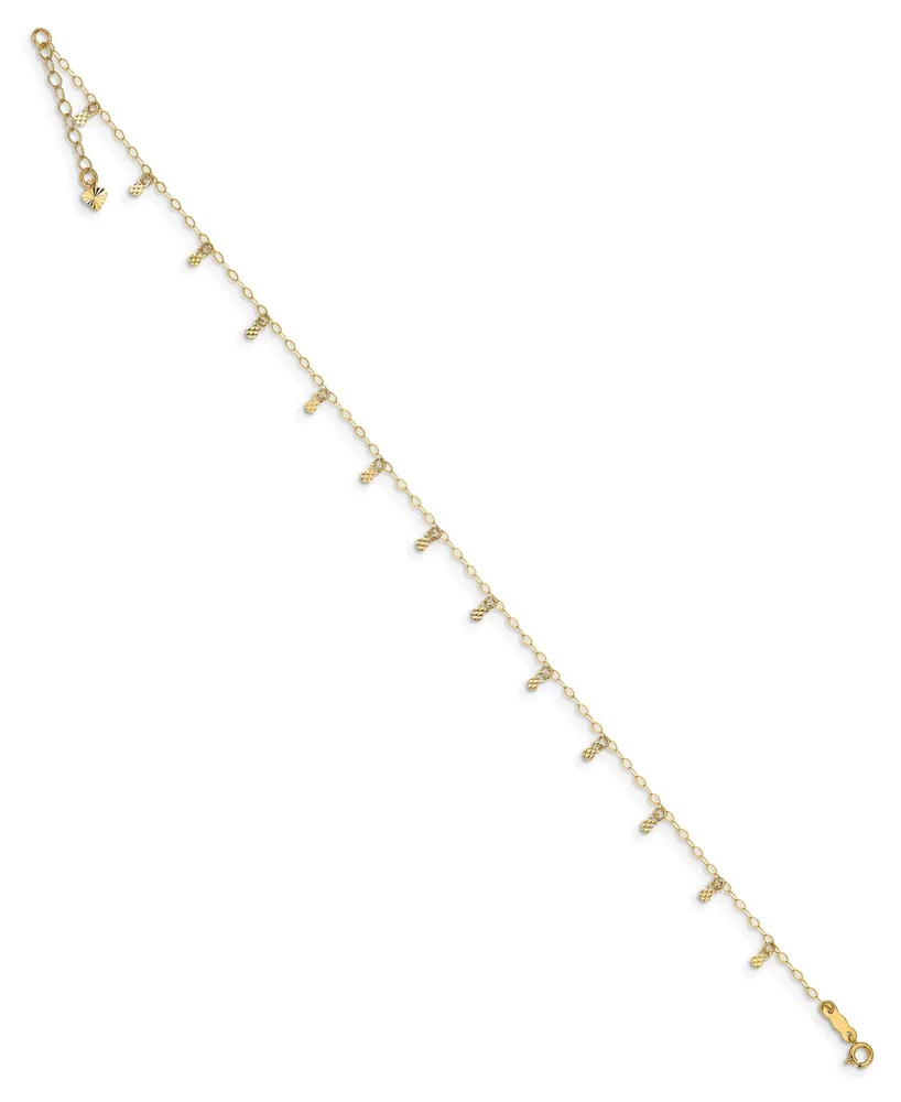 Dot Charm Anklet in 14k Yellow Gold