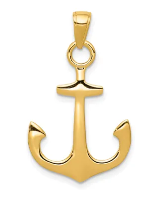 Anchor Pendant in 14k Yellow Gold