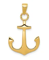 Anchor Pendant in 14k Yellow Gold