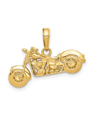 Motorcycle Pendant in 14k Yellow Gold
