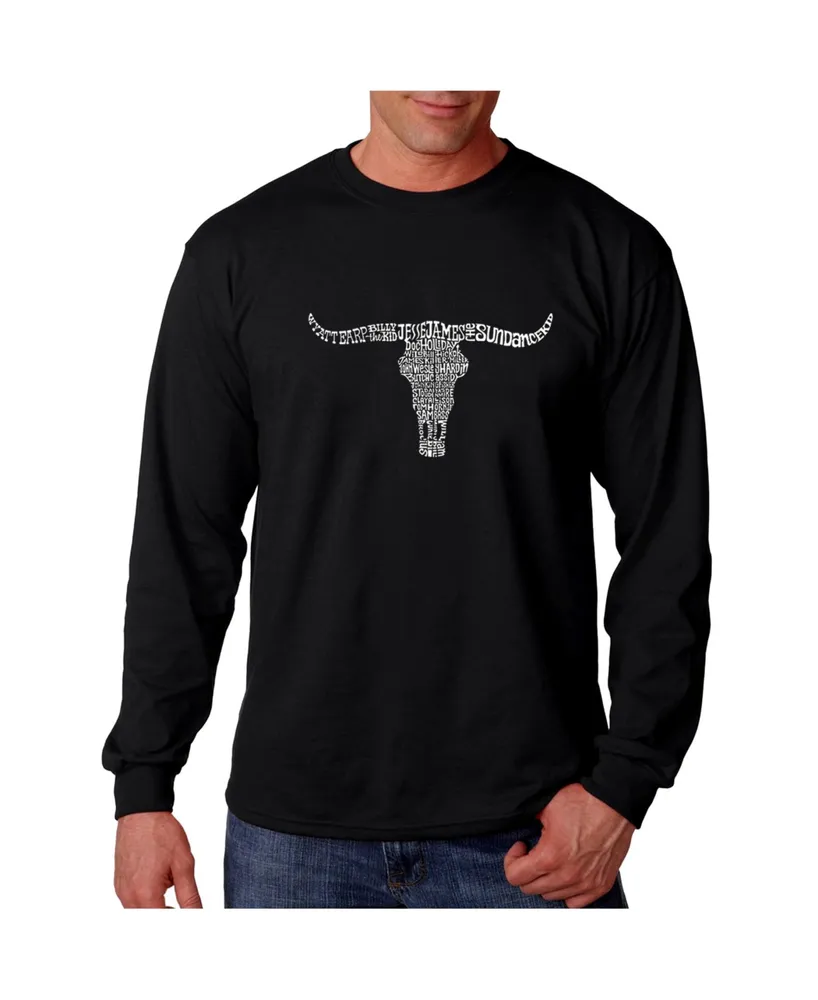 La Pop Art Men's Word Long Sleeve T-Shirt - Outlaws