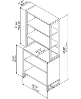 Kathy Ireland Office by Bush Furniture Method Bookcase with Hutch