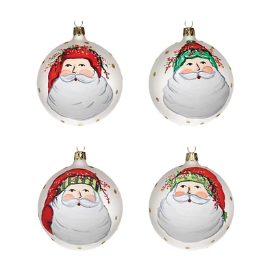 Vietri Old St. Nick Assorted Ornaments - Set of 4