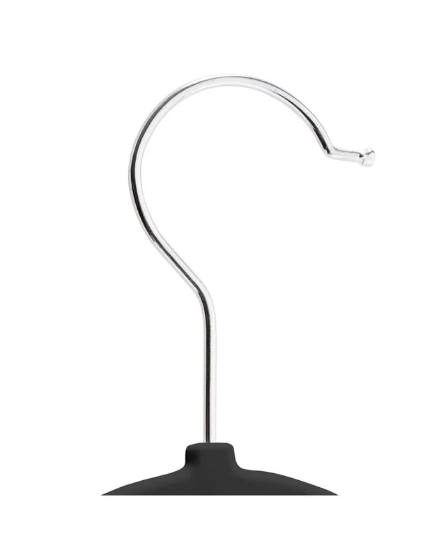 Honey Can Do Cascading Collapsible Black Plastic Hangers, 20-Pack