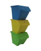 Taurus 10 Gallon Stackable Shutter Bin 3 Piece Set