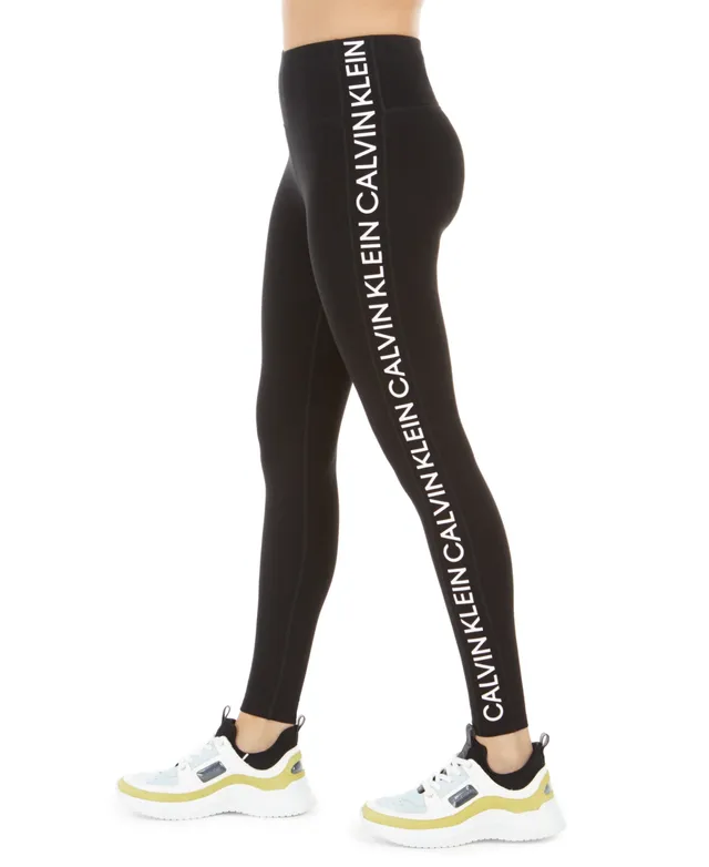 Calvin Klein Performance Plus Size Logo-Print Cropped Leggings