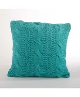 Saro Lifestyle Cable Knit Decorative Pillow, 20" x 20"