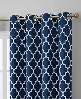 Hlc.me Lattice Print Drape Blackout Curtains Pattern - Weather Insulated Curtains