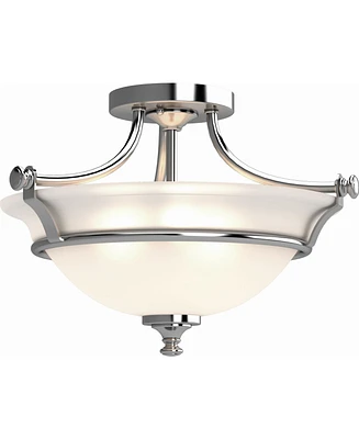 Volume Lighting Tes 2-Light Semi-Flush Mount Ceiling Fixture