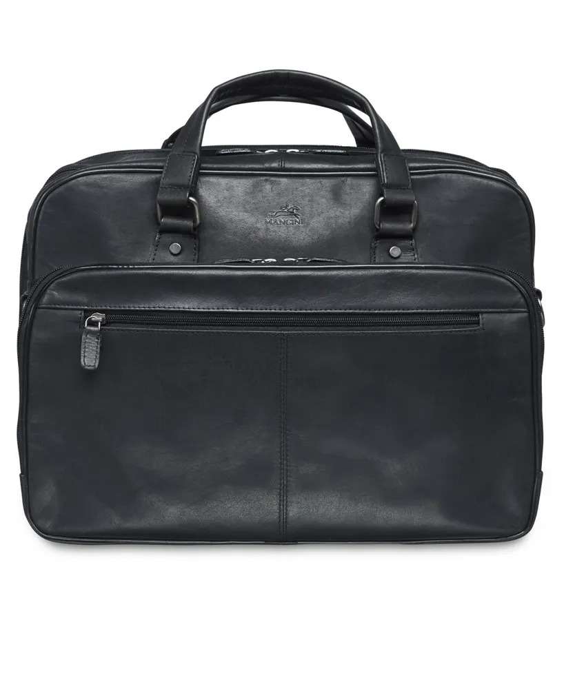 Mancini Buffalo Collection Expandable Double Compartment Laptop/ Tablet Briefcase