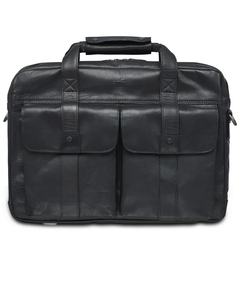 Mancini Buffalo Collection Double Compartment Laptop Briefcase