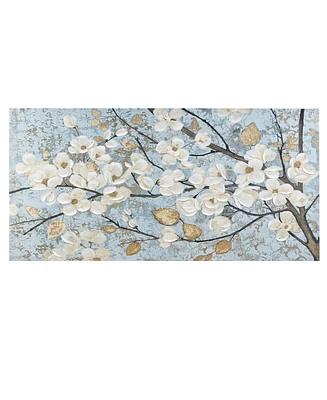 Madison Park Luminous Bloom Gold Foil Floral Hand Embellished Canvas Art