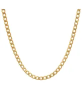 Steeltime Men's 18k gold Plated Stainless Steel 24" Figaro Style Chain Necklaces