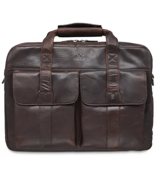 Mancini Buffalo Collection Double Compartment Laptop Briefcase