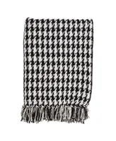 Saro Lifestyle Houndstooth Print Throw