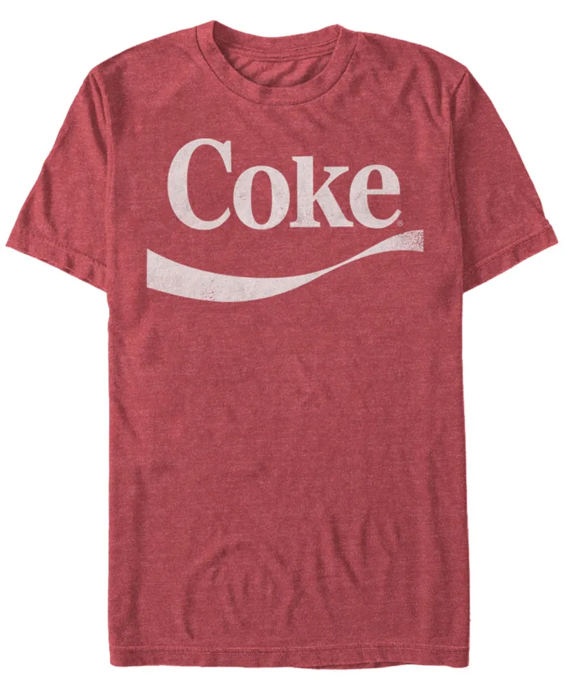 Fifth Sun Coca-Cola Men's Classic Vintage-Like Swoosh Short Sleeve T-Shirt