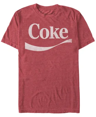 Coca-Cola Men's Classic Vintage-Like Swoosh Short Sleeve T-Shirt