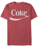 Coca-Cola Men's Classic Vintage-Like Swoosh Short Sleeve T-Shirt