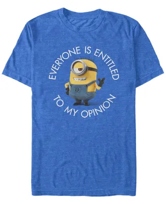 Minions Illumination Men's Despicable Me Entitled To My Opinion Short Sleeve T-Shirt