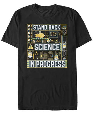 Minions Illumination Men's Despicable Me 3 Stand Back, Science In Progress Short Sleeve T-Shirt