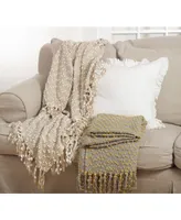 Saro Lifestyle Woven Nubby Throw