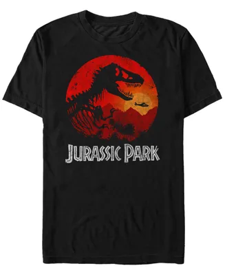 Jurassic Park Men's Jungle Sunset Short Sleeve T-Shirt