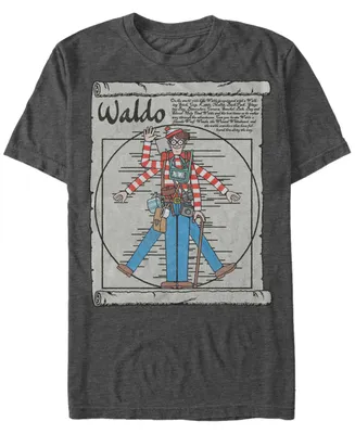 Where's Waldo? Men's Vitruvian Waldo Short Sleeve T-Shirt
