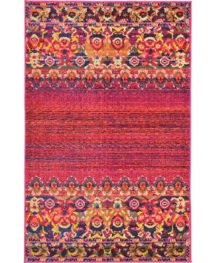 Bayshore Home Sana San3 Fuchsia Area Rug Collection