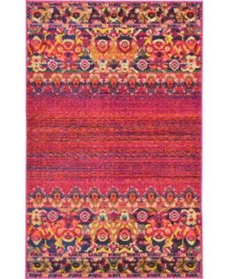 Bayshore Home Sana San3 Fuchsia Area Rug Collection