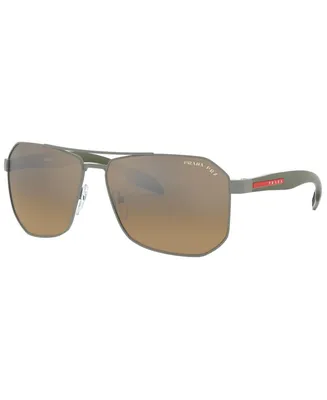 Prada Linea Rossa Men's Polarized Sunglasses, Ps 51VS 62