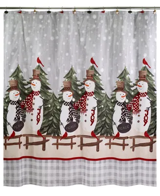 Avanti Country Friends Holiday Resin Shower Curtain, 72" x 72"