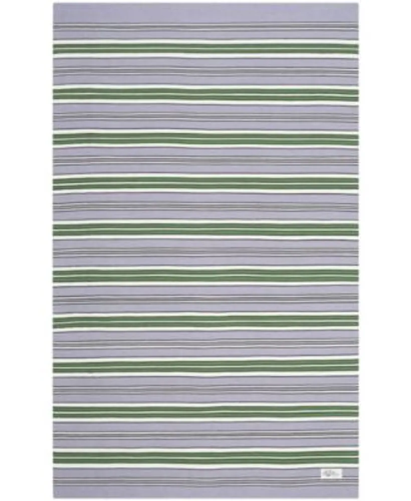 Lauren Ralph Lauren Leopold Stripe LRL2462G Lilac Outdoor Area Rug Collection