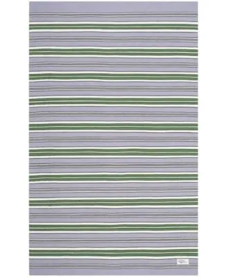 Lauren Ralph Lauren Leopold Stripe LRL2462G Lilac Outdoor Area Rug Collection