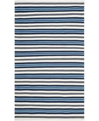 Lauren Ralph Lauren Leopold Stripe LRL2462B White French Blue Outdoor Area Rug Collection