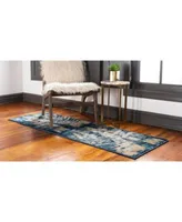 Bayshore Home Marblesea Mrb5 Navy Blue Area Rug Collection