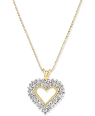 Diamond Heart 18" Pendant Necklace (1/4 ct. t.w.) in 14k Gold