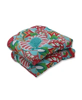 Printed 19" x Tufted Outdoor Chair Pad Seat Cushion 2-Pack