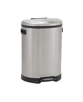 Household Essentials Stainless Steel 50L Aspen Oval Step Trash Can