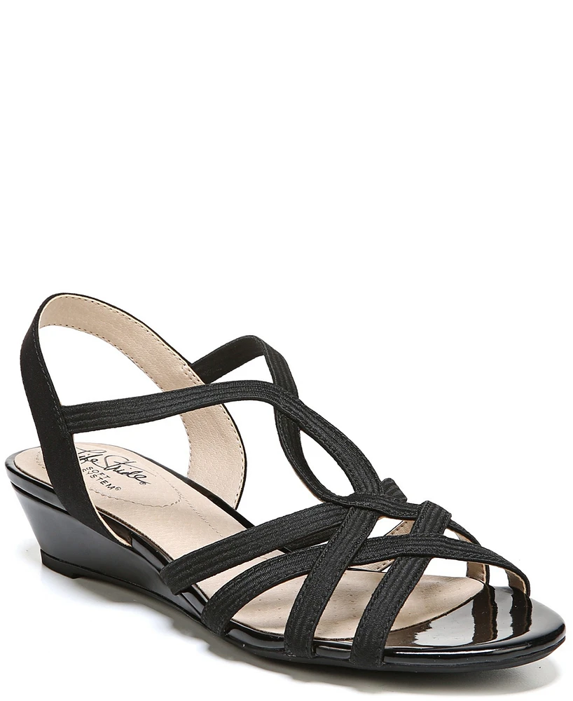 LifeStride Women's Yaya Strappy Wedge Sandals