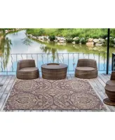 Kaleen Weathered WTR01-95 Purple 5' x 7'6" Outdoor Area Rug