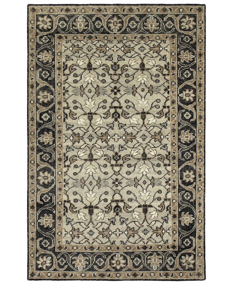 Kaleen Herrera HRA05-84 Oatmeal 5'6" x 8'6" Area Rug