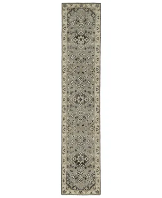 Kaleen Herrera HRA06-75 Gray 2'6" x 12' Runner Rug