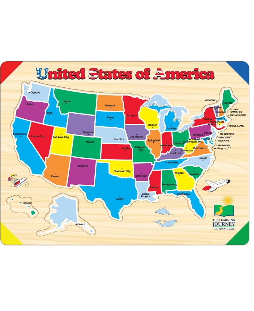 The Learning Journey Lift and Learn Usa Map Puzzle