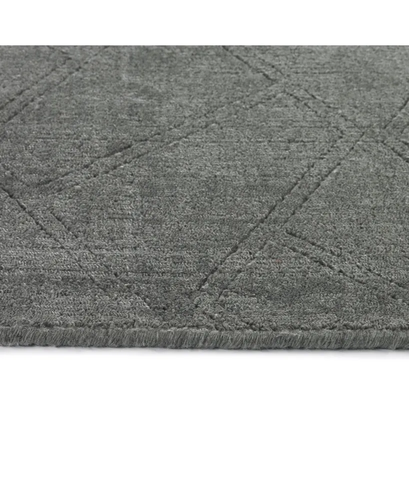 Kaleen Minkah MKH04-38 Charcoal 7'6" x 9' Outdoor Area Rug