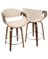 Curvini 24" Counter Stool, Set of 2