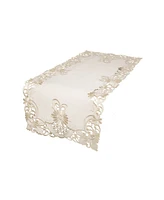 Xia Home Fashions Delicate Daisy Embroidered Cutwork Table Runner, 15" x 34"