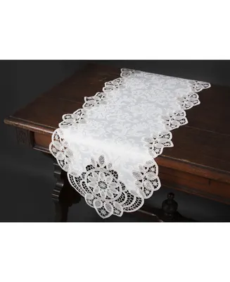 Xia Home Fashions Antebella Lace Embroidered Cutwork Table Runner