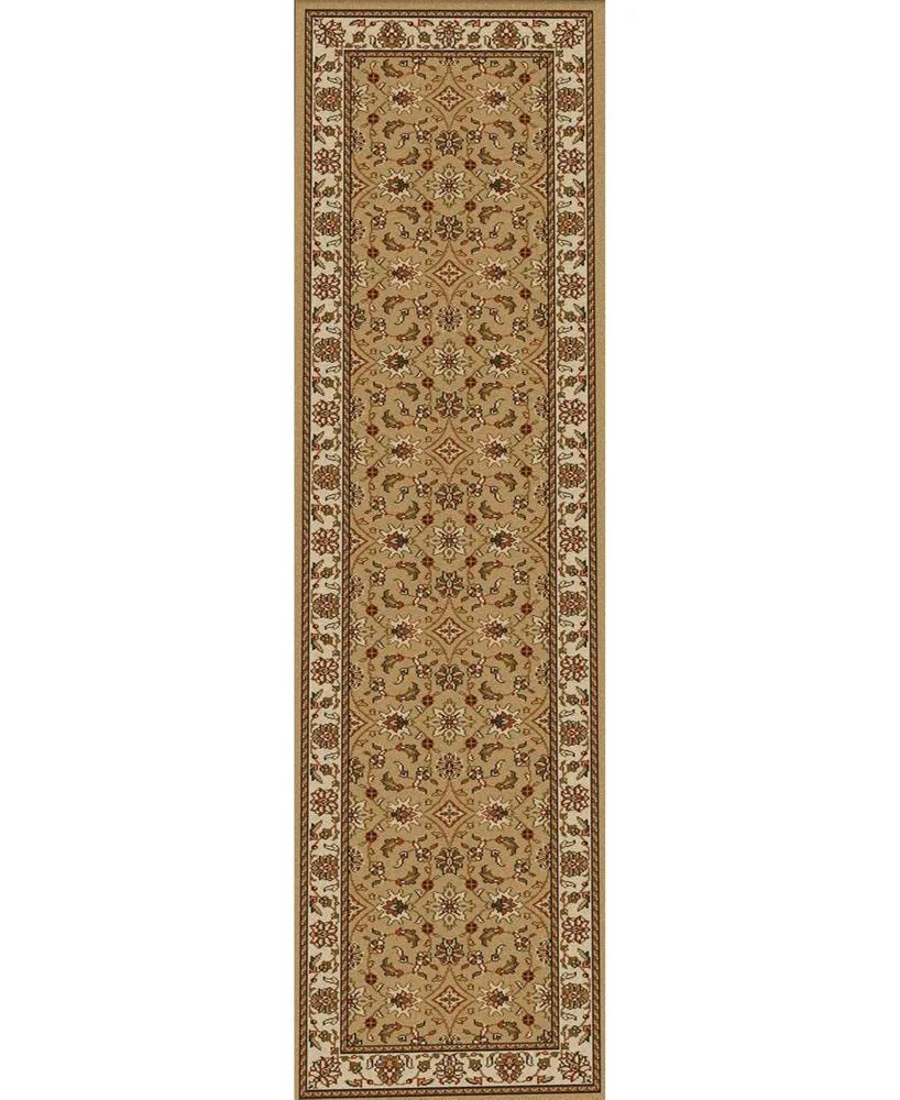 Closeout! Km Home 1592/1074/Beige Pesaro Beige 2'2" x 7'7" Runner Rug